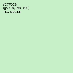#C7F0C8 - Tea Green Color Image